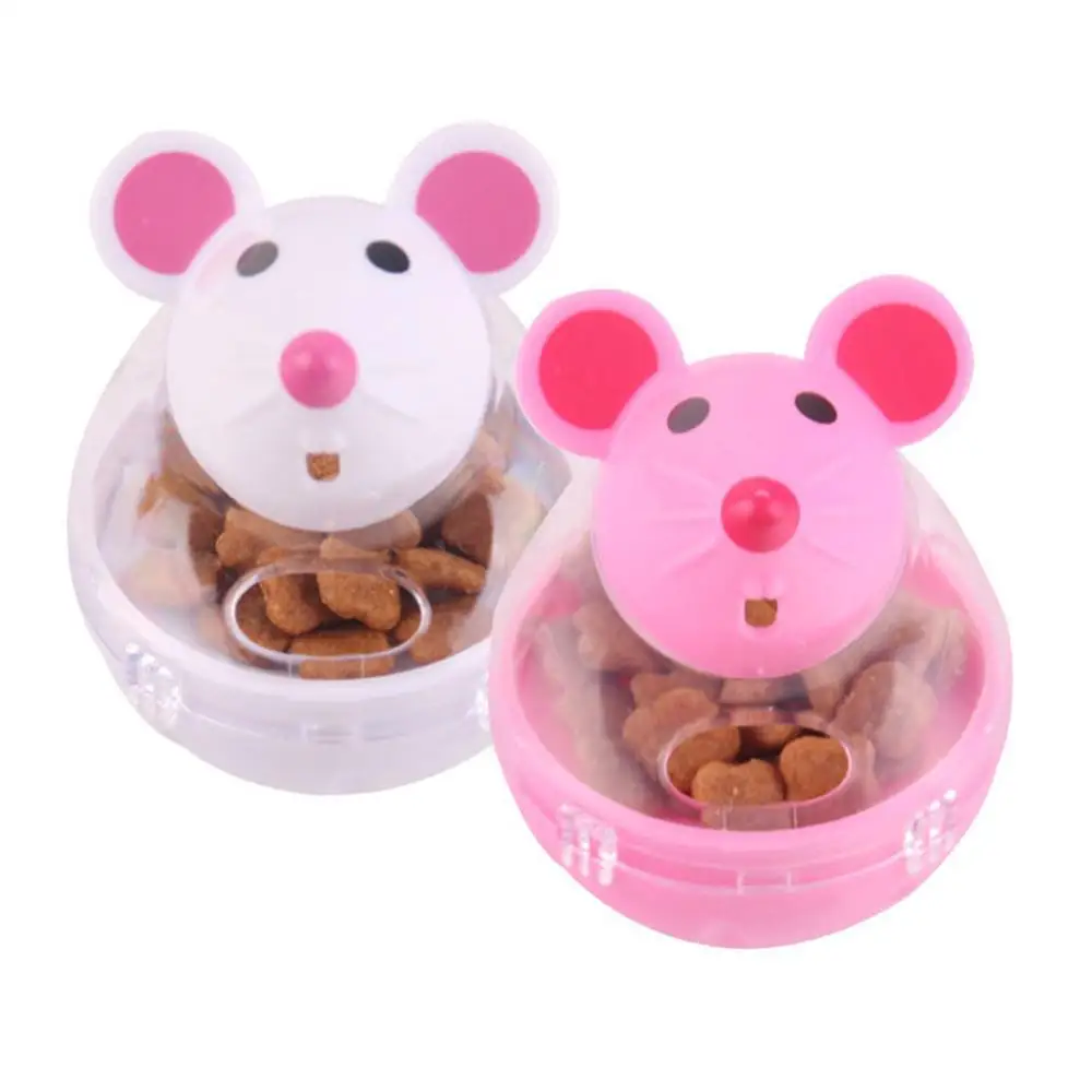 

Pet Chew Toy Tumbler Mouse Shape Leakage Food Ball Cat Dog Interactive Training Puzzle Toy Puppy Kitten Feeder Molar Toys