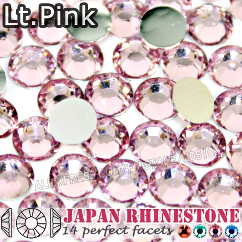 Светильник розовые Стразы для ногтей SS16 SS20 SS30 смола без горячей фиксации с