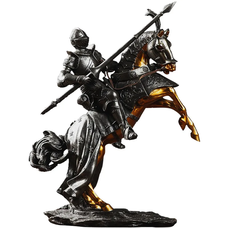 

Creative European Knight Armor Statue Decorations Home Living Room Wine Cabinet Office Model Room Decor Crafts Furnishings