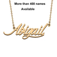 cursive initial letters name necklace for abigail birthday party christmas new year graduation wedding valentine day gift
