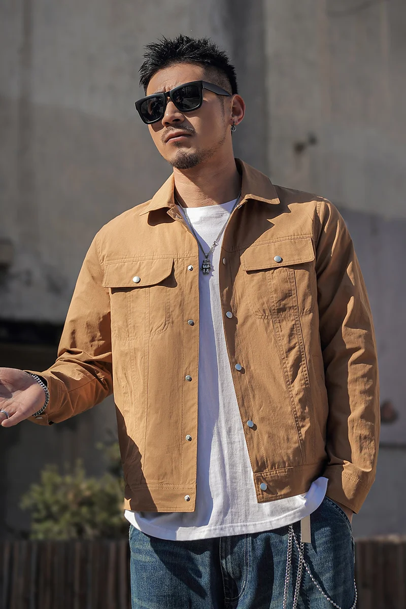 

2021 Spring Stylish Classic White Jackets For Mens Style Streetwear Black Bomber Cotton Khaki Clothes For Mens Fashionable Coats