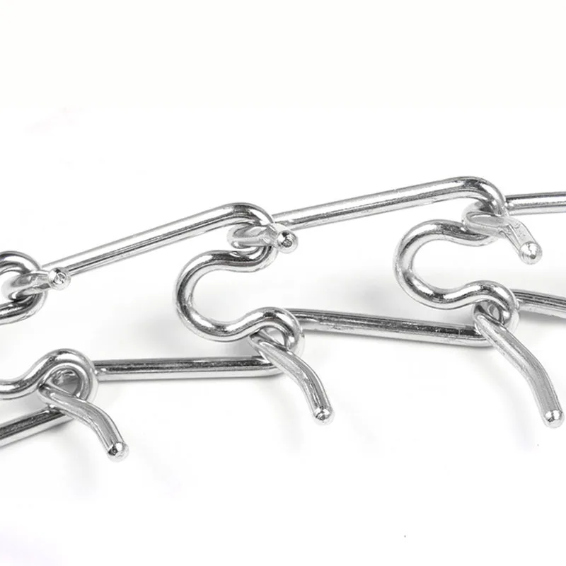 Ошейник для дрессировки собак регулируемая цепь из серебристого хромированного