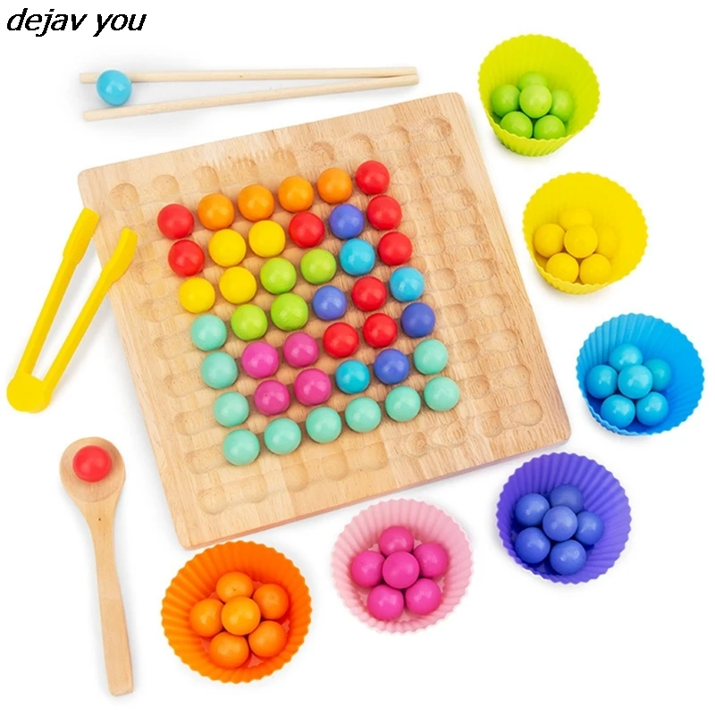 

Wooden Beads Game Montessori Educational Early Learn Children Clip Ball Puzzle Preschool Toddler Toys Kids For Children Gifts