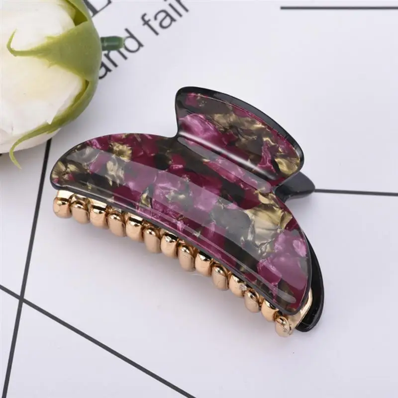 

6pcs/set Acrylic Antique Floral Pattern Hair Accessories Clips Claw Clamps Jaw for Women Girl Lady