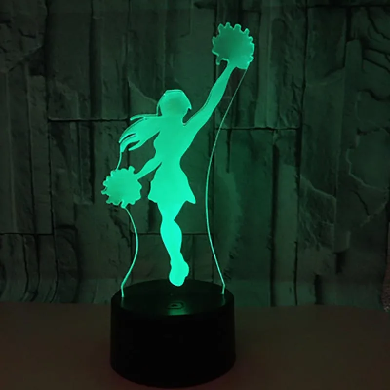 Модная Художественная Скульптура меняющая цвета Танцующая лампа 3D оптическое