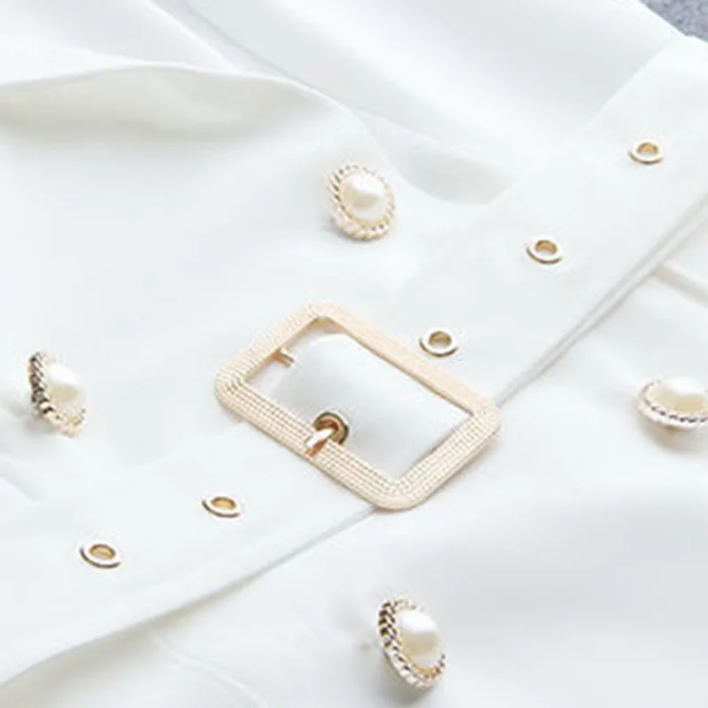 Женское двубортное платье с жемчужинами элегантное асимметричное вечернее