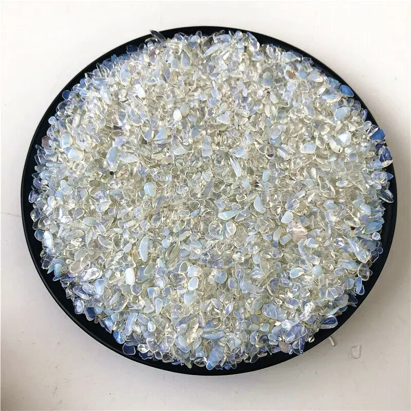 50 г мини натуральный белый опал горный камень Гравий Кристалл полированный