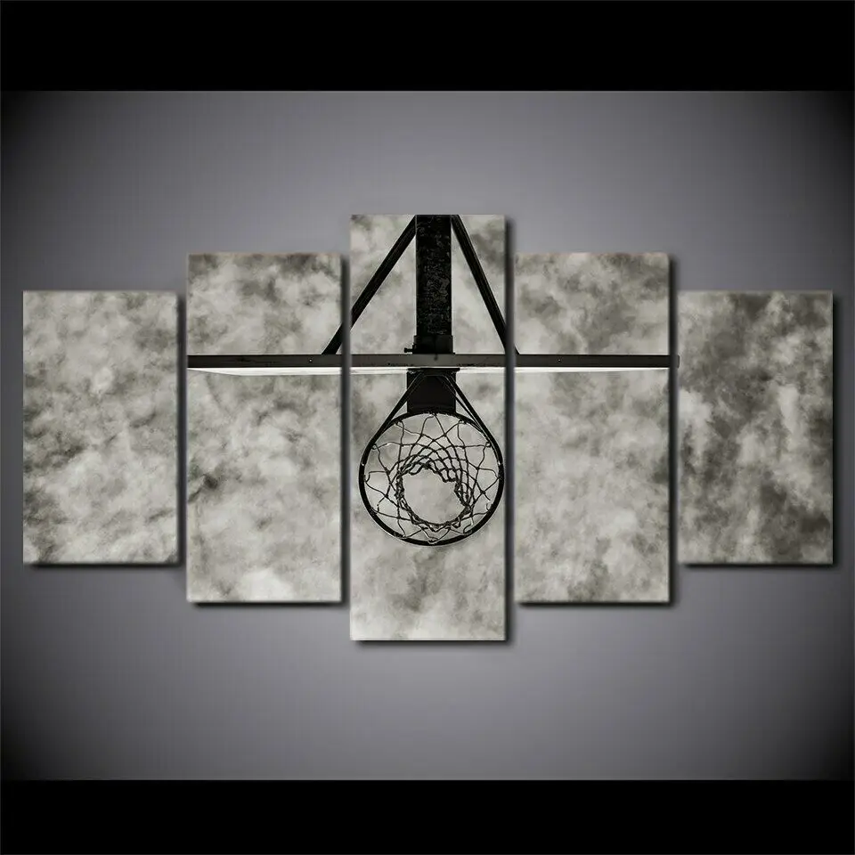 

5 Pcs Abstract Basketball Dream Sport Canvas Pictures Print Wall Art Canvas Paintings Wall Decorations for Living Room Unframe