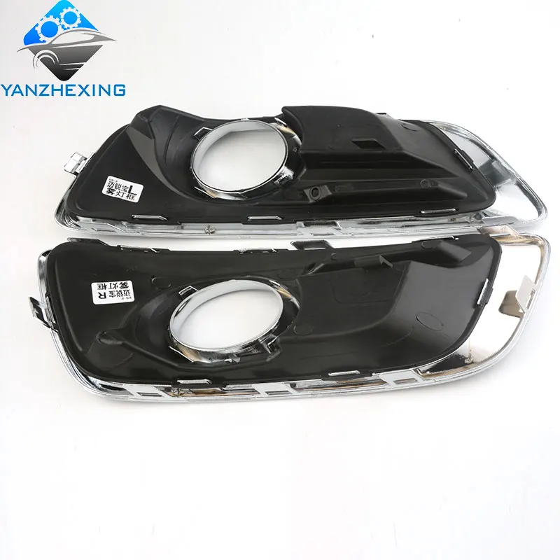 12V H11 противотуманная фара и крышка для Chevrolet Malibu 2012 2013 Автомобильная противотуманная фара передний нижний бампер Гриль рамка автомобильная лампа DRL