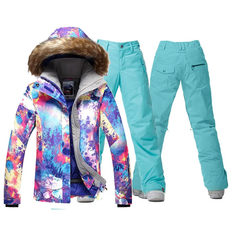 Модный меховой костюм для женщин спортивная одежда улицы водонепроницаемая