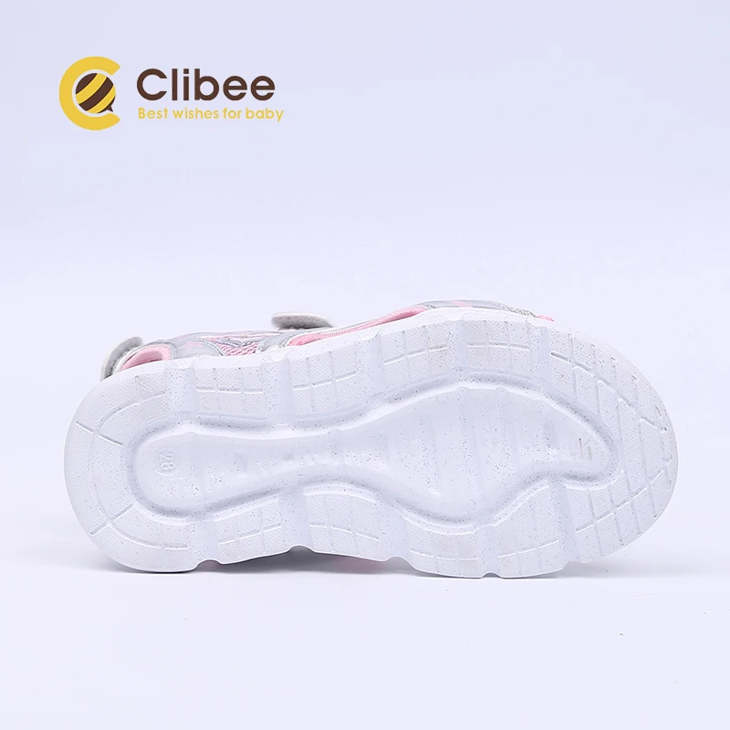 CLIBEE/спортивные сандалии с открытым носком для девочек Удобная прогулочная