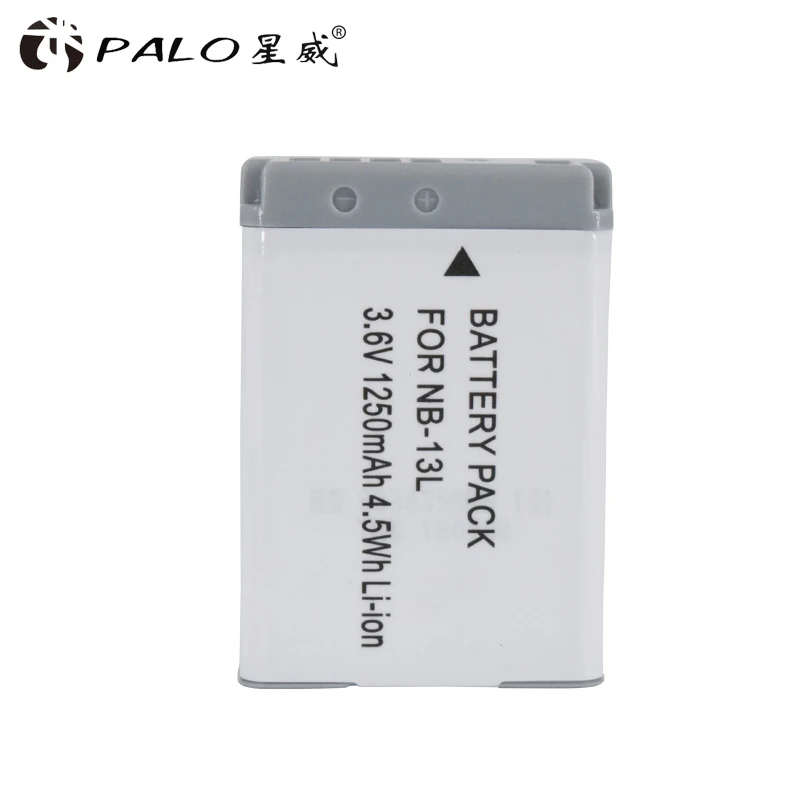 Аккумулятор PALO 2 шт. NB-13L литий-ионный 3 6 В 1250 мА · ч для цифровой камеры Canon G7X G5X G9X