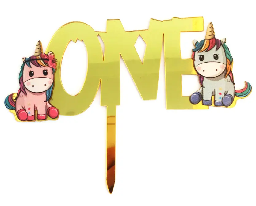 1 шт. один с бабочкой Снежинка звезда Торт Топпер первый день рождения Блестящий