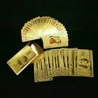 Развлекательные игральные карты водостойкие Карты Magic 24K, золотые игральные карты для покера, колода для игры в покер из золотой фольги, набор пластиковых волшебных карт