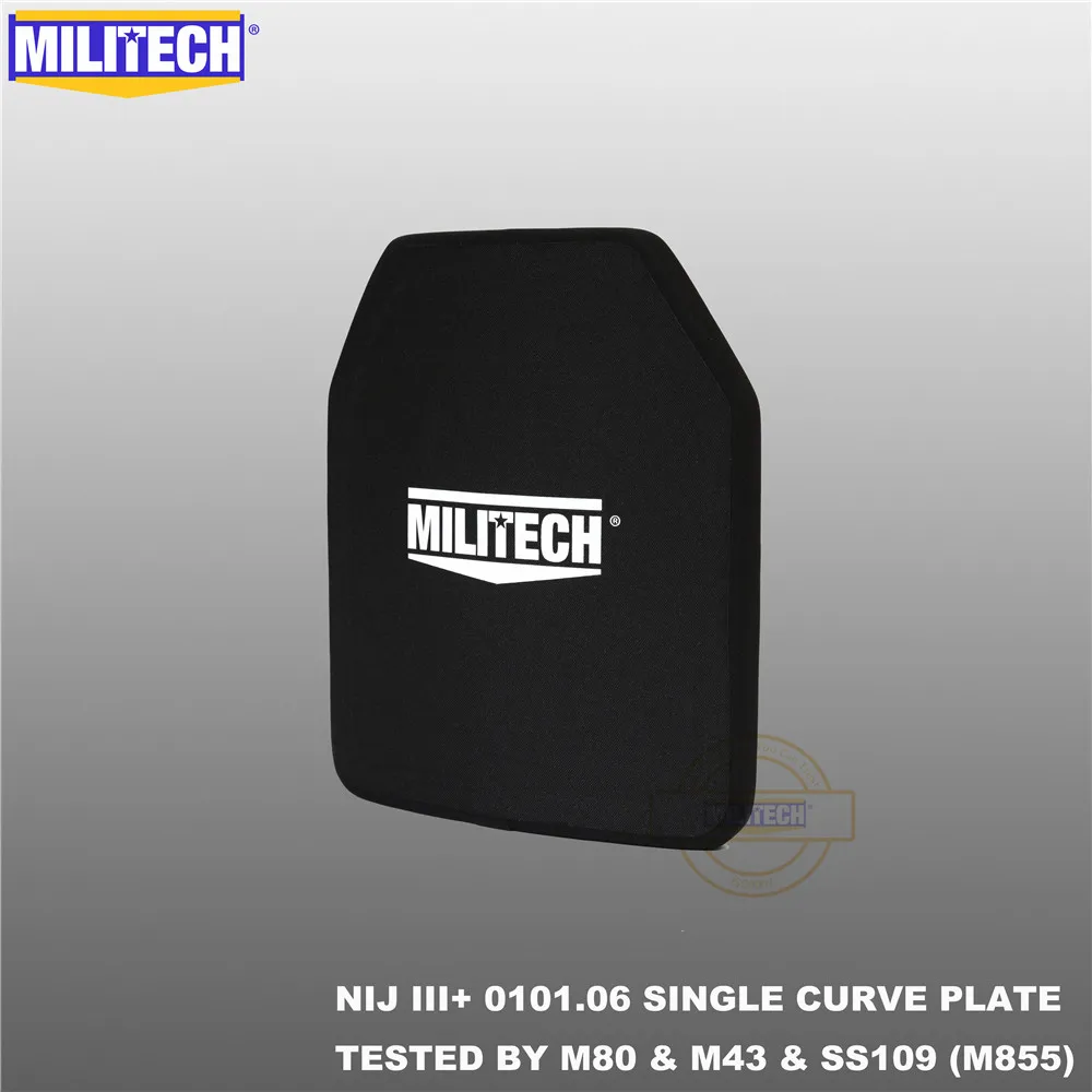 Пуленепробиваемая пластина MILITECH SAPI и 10x12 NIJ III + /NIJ 0101 07 RF2 из оксида алюминия