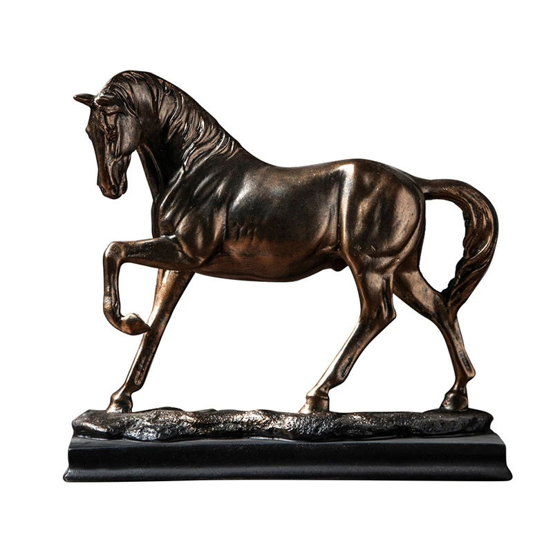 

Antique Horse Sculpture Cooper Horse Model Fengshui Statue Figurine Home Decoration Accessories Living Room Business Gifts