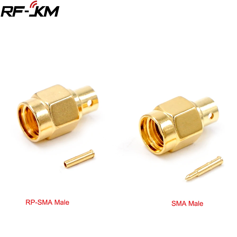 

10pcs SMA RF Connector RP-SMA Male Jack Plug Center Solder Semi-Rigid For RG402