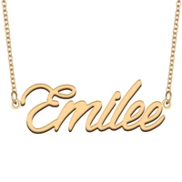 necklace with name emilee for his her family member best friend birthday gifts on christmas mother day valentines day