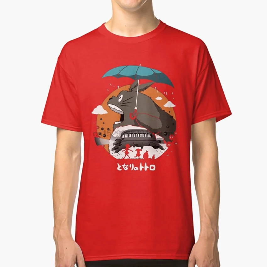 Тоторо Мой сосед футболка студия ghibli воет движение|Мужские футболки| |