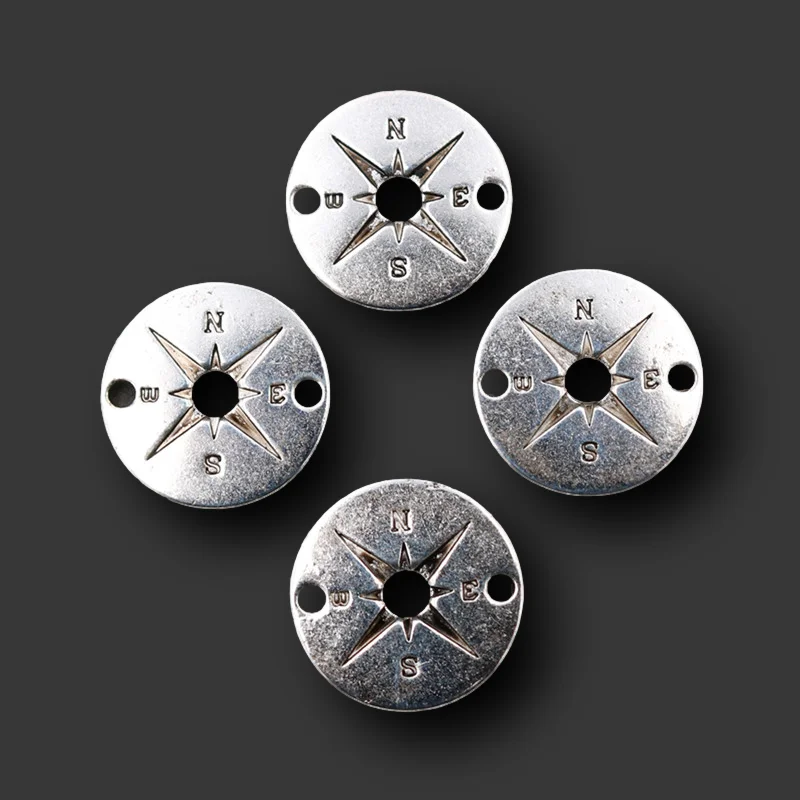 Круглый Компас-соединитель для браслета и ожерелья металлические аксессуары
