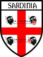 Sticker Car Motorbike Coat of Arms City Flag Sardinia Sardinian Decal Stickers