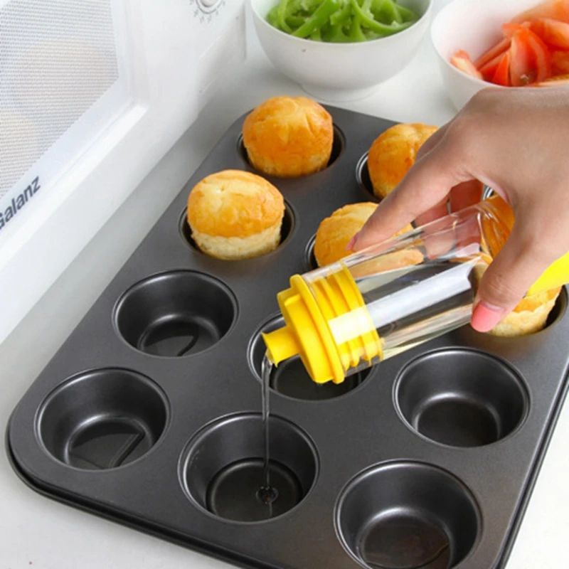 

2in1 Multifunction Oil Brushes Bottle high temperature Silicone BBQ Barbecue Oil Cake Brush baking Basting Oil Brush Cook Tools