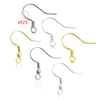 Серьги-Крючки из нержавеющей стали, золотистыеСеребристыелот 925, 20 шт.