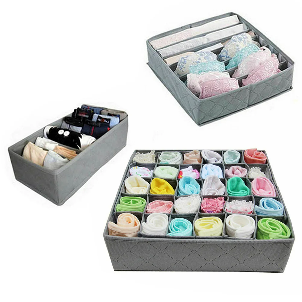 3 шт. бамбуковая коробка для хранения нижнего белья контейнер разделитель ящика с