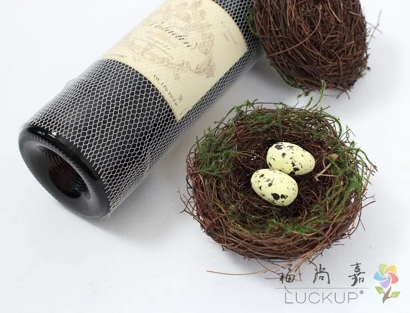 Натуральная сухая трава искусственная пластиковая яйца украшение для стола