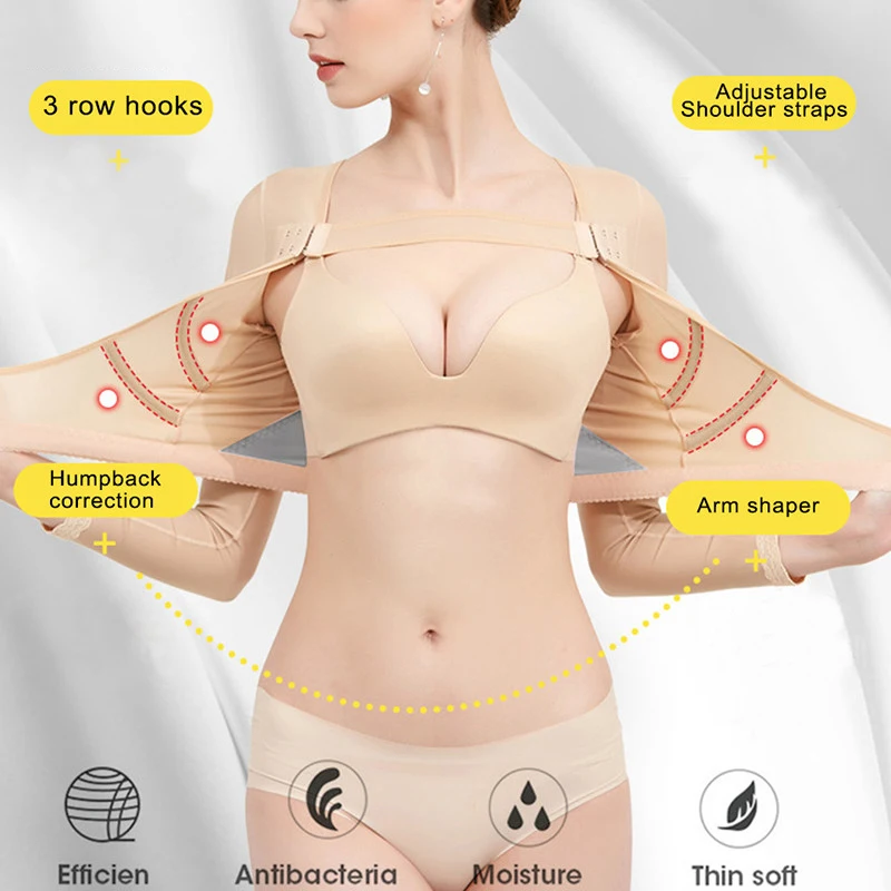 Корректирующее белье с длинным рукавом для похудения груди и | Женская одежда