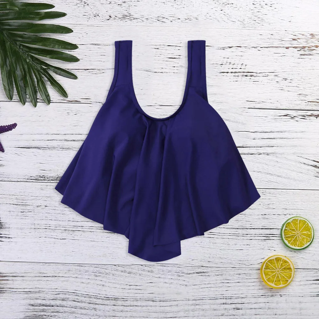 Женский купальник-бикини с высокой талией бикини оборками топ | Женская одежда