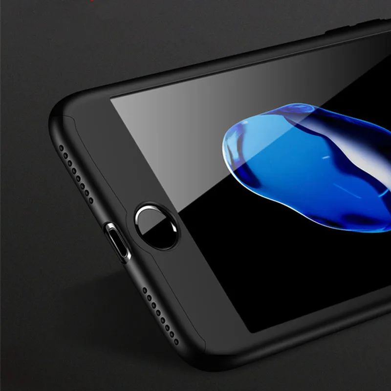 

Luxury 360 Full Protection Phone Case For iPhone 6 6s Xs Max XR X Coque Case For iPhone 6 12 7 8 Plus Case 5 5S 11 Cover Glass