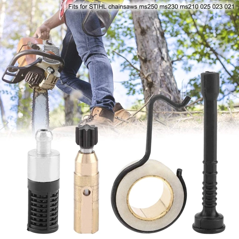

Chainsaw Oil Pump Worm Gear Oil Pipe Filter Set Accessory Kits for stIHL MS 250