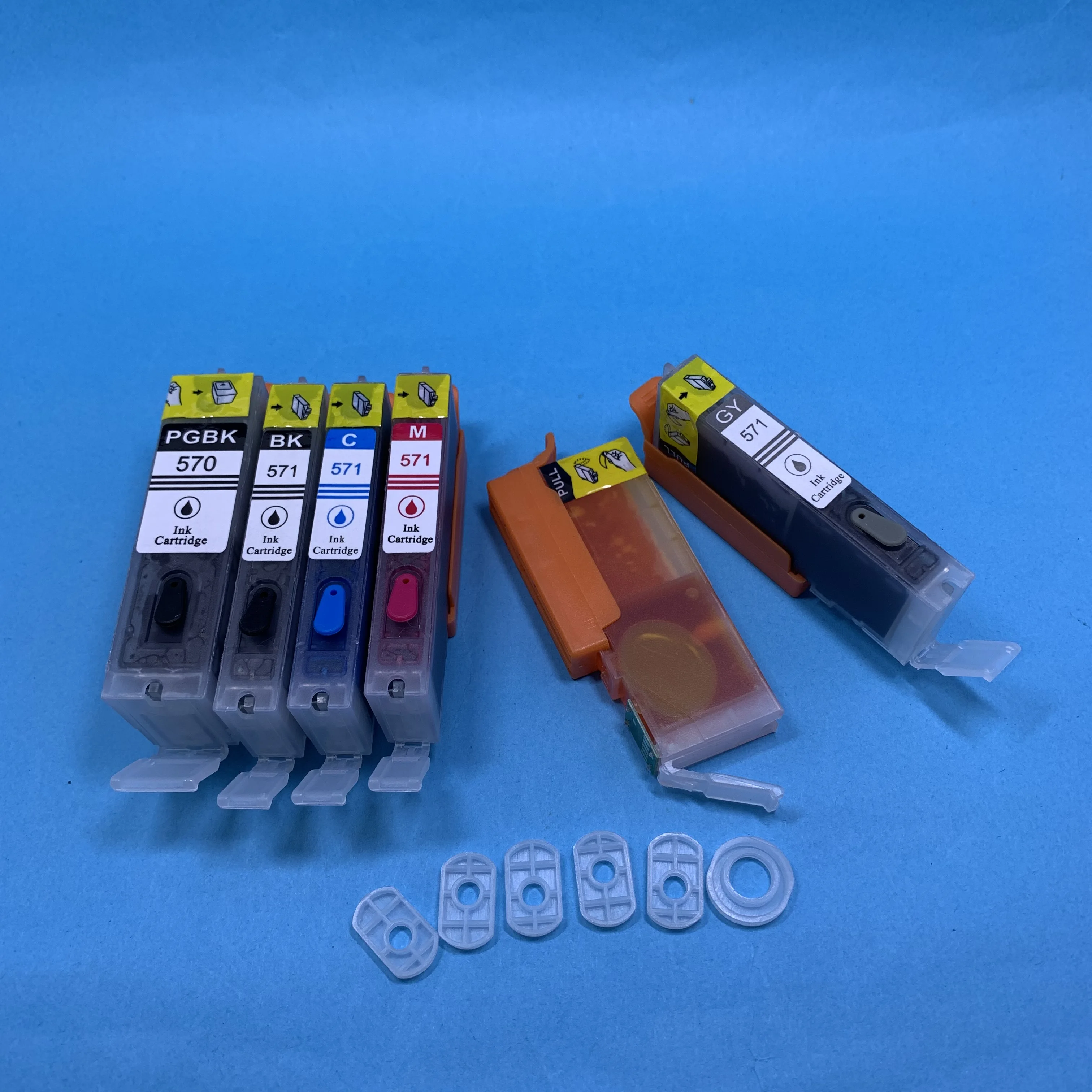 

YOTAT Full refillable ink cartridge PGI-570XL PGI-570 CLI-571 for Canon PIXMA MG7750 MG7751 MG7752 MG7753 TS9050 TS9055 TS8050