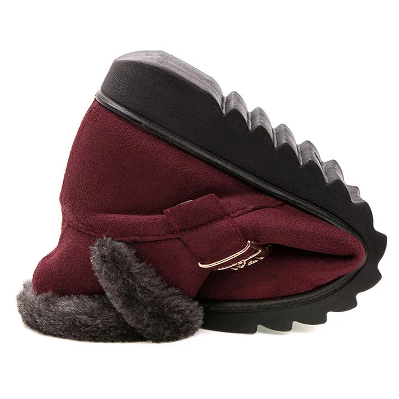 Пикантные зимние ботинки 2019 г. Женские ботильоны теплые плюшевые женские Ботинки