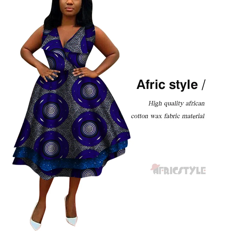 

2020 Africa short skirt African dress African Print Dresses for Women Bazin Dress Traditional African Clothing dress womenWY7202
