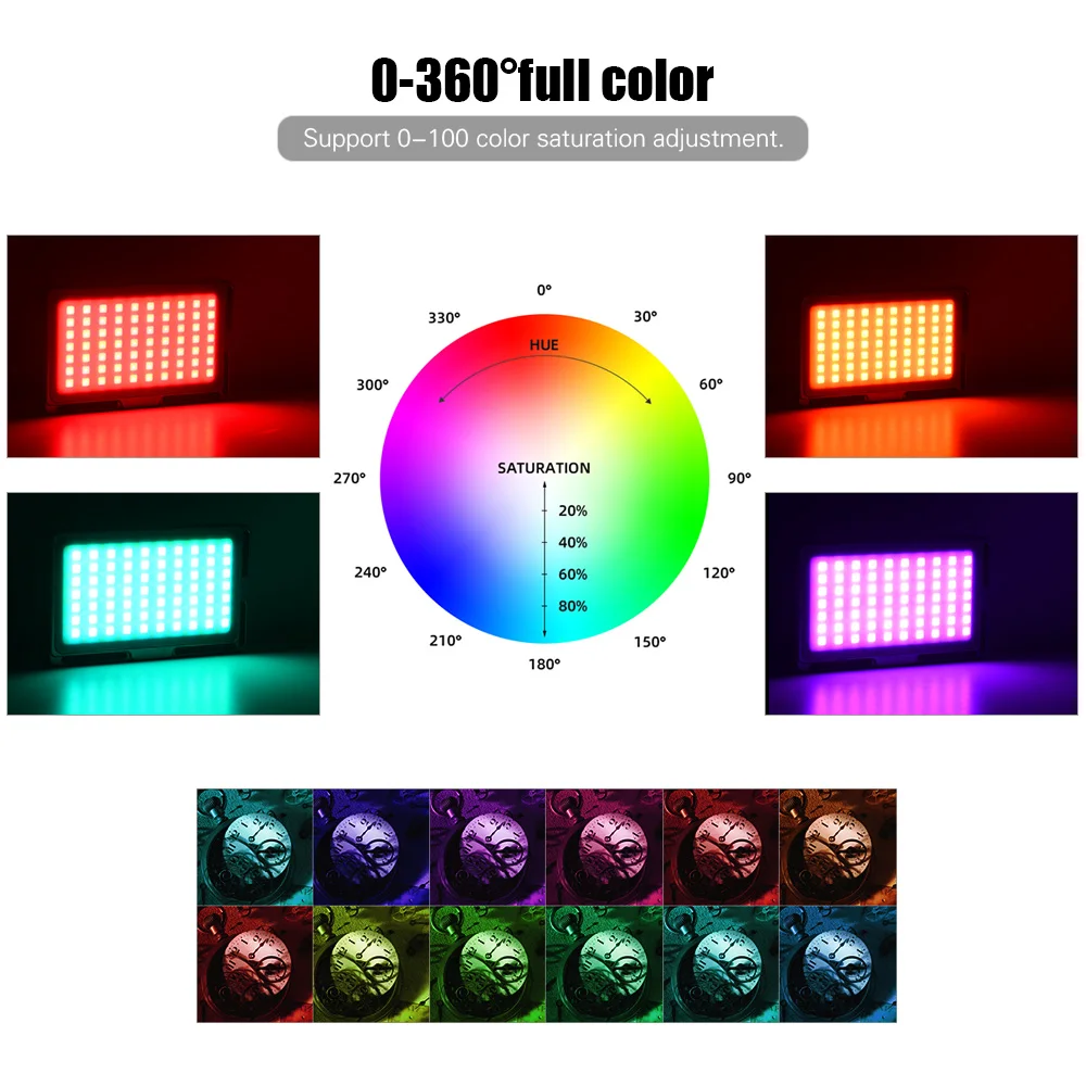 Andoer портативный 2500K-8500K мини Карманная камера заполняющий светильник RGB LED видео