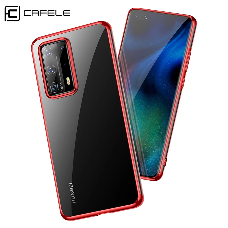 Cafele роскошный силиконовый чехол для телефона Huawei P40 Pro противоударный прозрачный