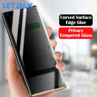 full cover curved anti spy tempered glass for huawei mate 40 30 20 pro edge glue privacy protection for huawei nova7 honor 30pro