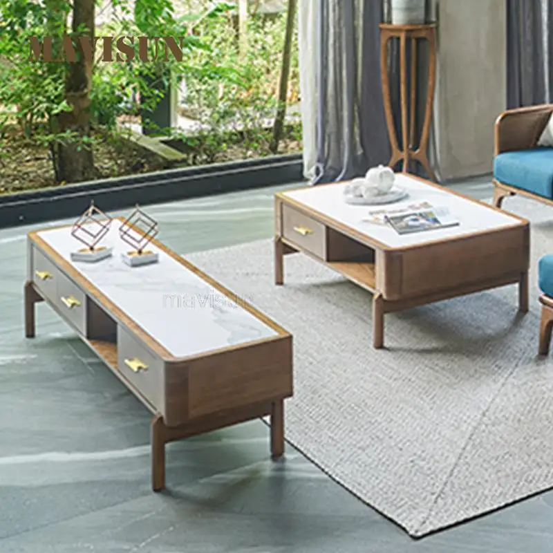 

Вспомогательные столы, салонные прямоугольные столы из массива дерева, центральные столы и телевизионный шкаф для гостиной, современная ме...