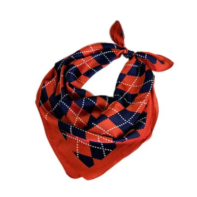 

70*70cm New Wire Mesh Scarf Small Scarf Women's Fashion All-match Korean-Style Work Professional Scarf Scarf