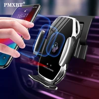 10w fast charging qi car phone holder wireless charger automatic clip air vent mount stand for iphone 11 x huawei xiaomi in car