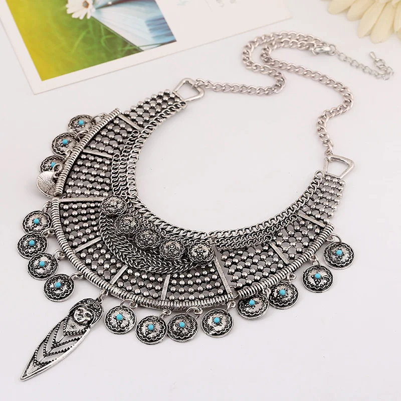 Женское винтажное ожерелье-чокер из металлического сплава в богемном стиле |
