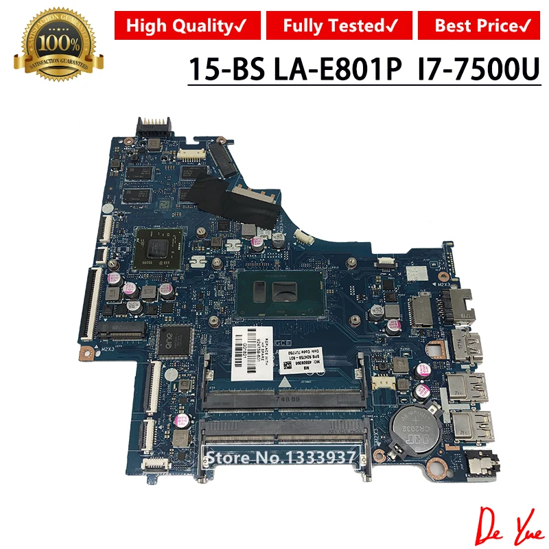 Billig Für HP 15-BS Laptop Motherboard CSL50/CSL52 LA-E801P I7-7500U 924759-601 924759-001 928642-501 928642-001 Mainboard
