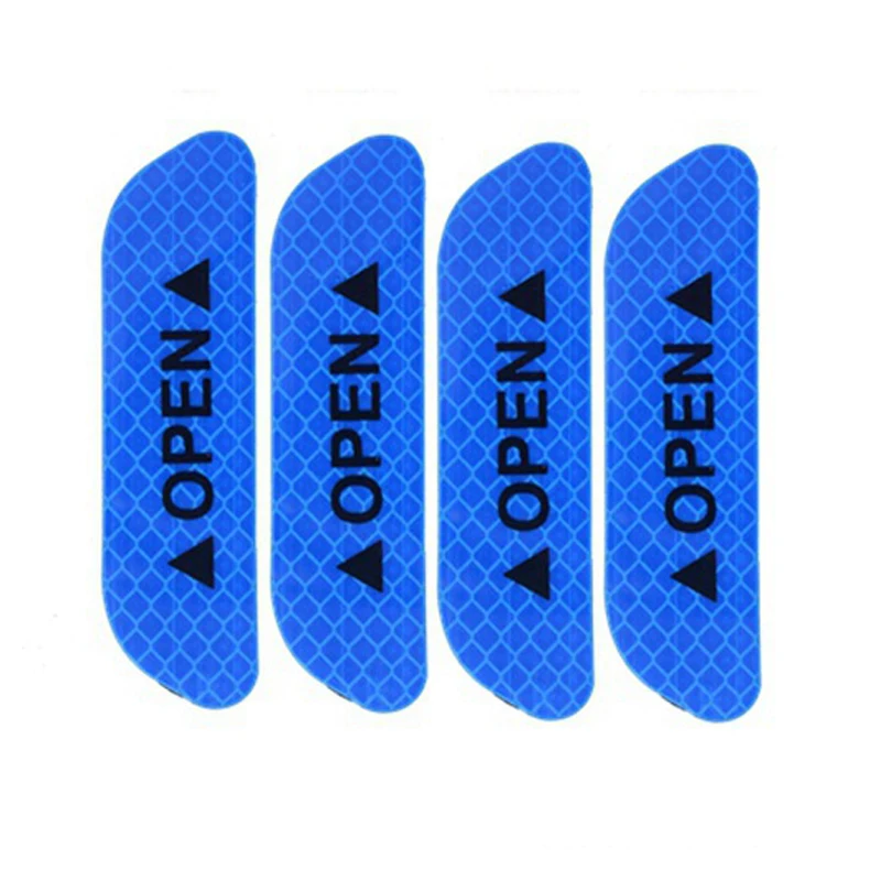 4 шт./компл. наклейки на дверь машины DIY автомобиль открытый светоотражающий скотч