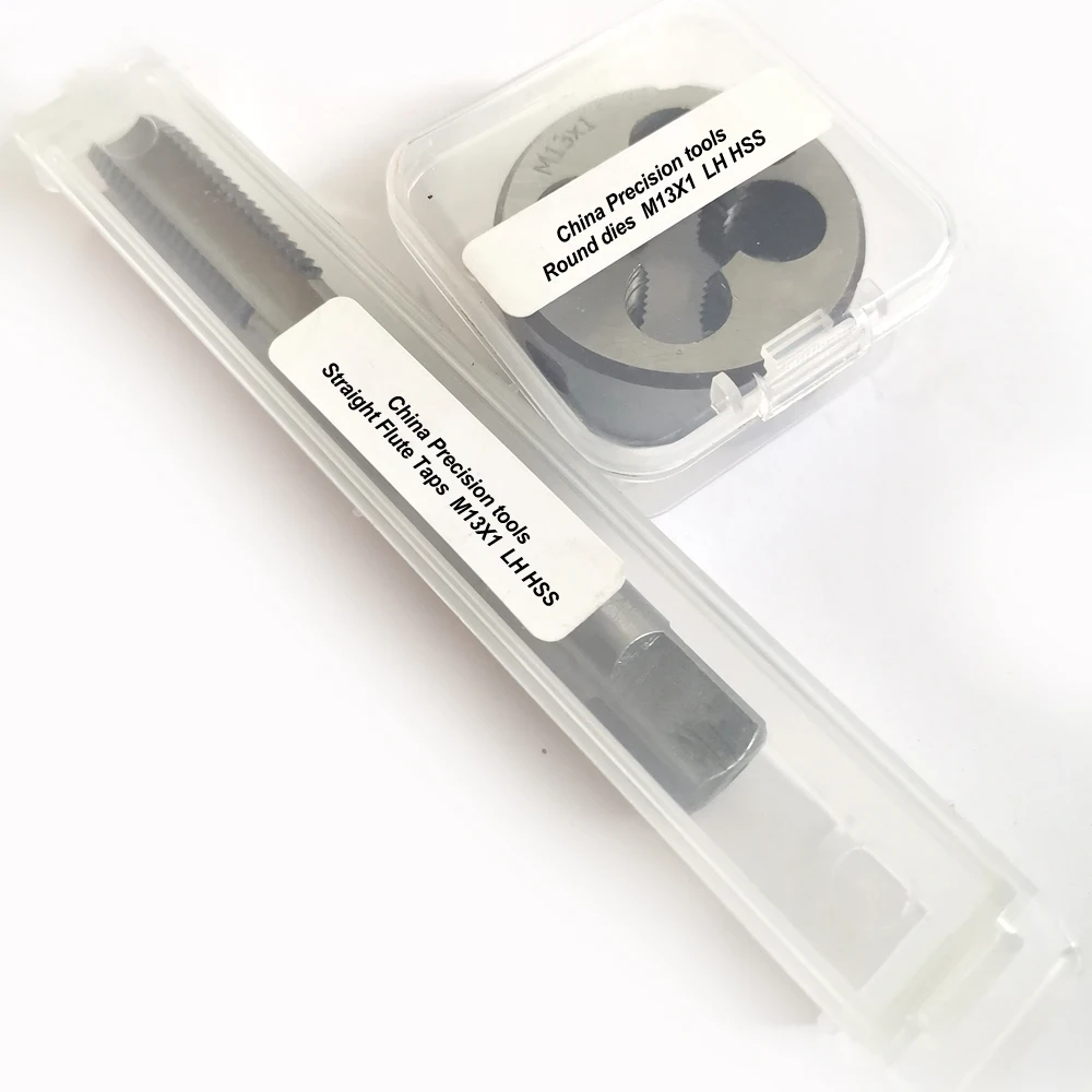 2 шт., набор метчиков для левой и прямой резьбы из быстрорежущей стали M13 M13X1 LH