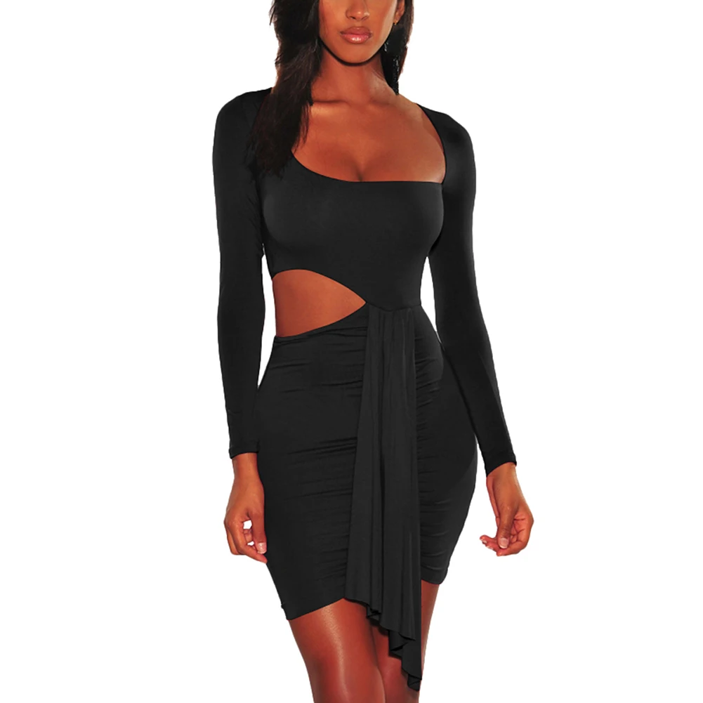 FADZECO сексуальное миди платье карандаш облегающее Клубное для женщин Осень зима с