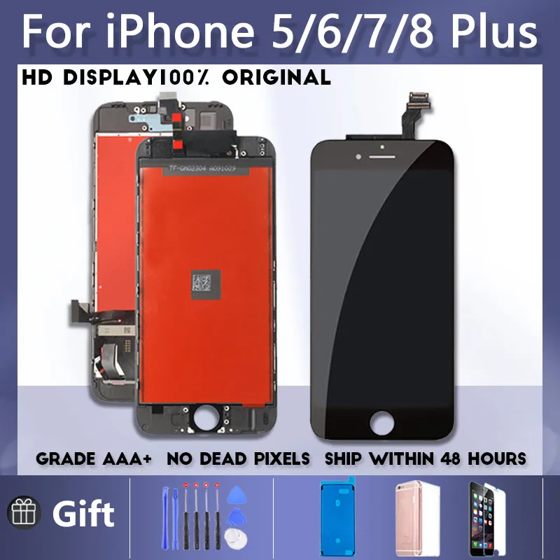 OEM для iPhone 6 7 8 Plus OLED дисплей высокого качества Ori с True Tone LCD 6P 7P P 6s 100%