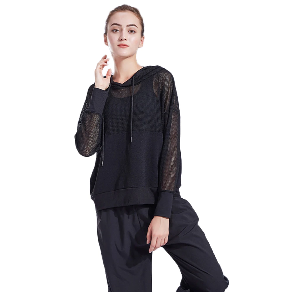 Сексуальная сетчатая рубашка для йоги быстросохнущая фитнеса женщин бега