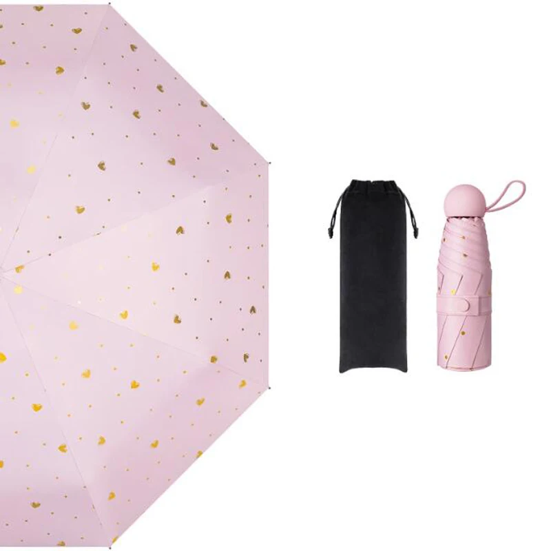 Маленький модный 5 складной зонт для подарка высокое качество мини Карманный